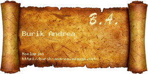 Burik Andrea névjegykártya